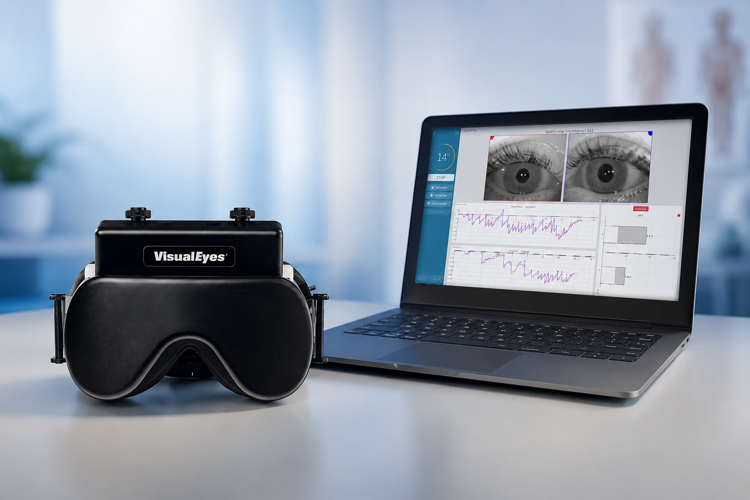 VNG goggles and analysis workstation