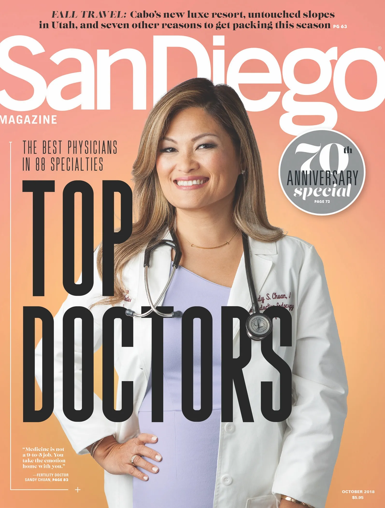 San Diego Magazine Top Doctor cover 2018